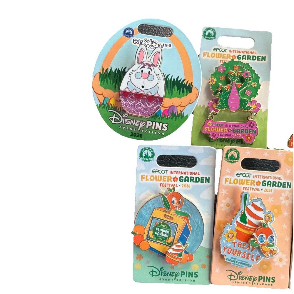 2026 Disney Epcot Flower & Garden Festival LR Event Pins 10 pin Set w/ Passport - Picture 6 of 6